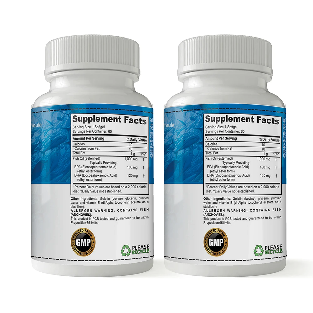 Private label OEM Omega fish oil softgel with high EPA and DHA