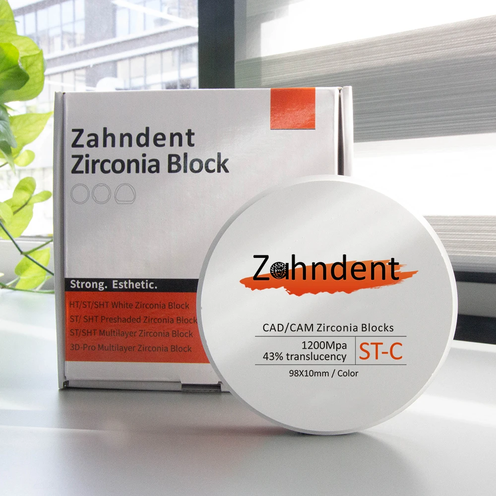 Zahndent производитель cad cam 43% стоматологическая лаборатория керамический циркониевый блок