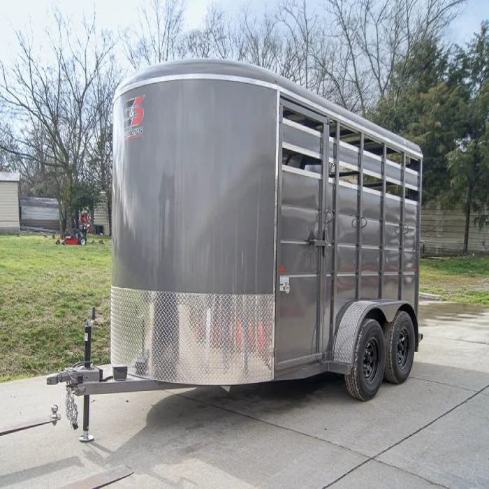 New fence semi truck trailer used for livestock transport truck trailer cattle carrier trailer for sale