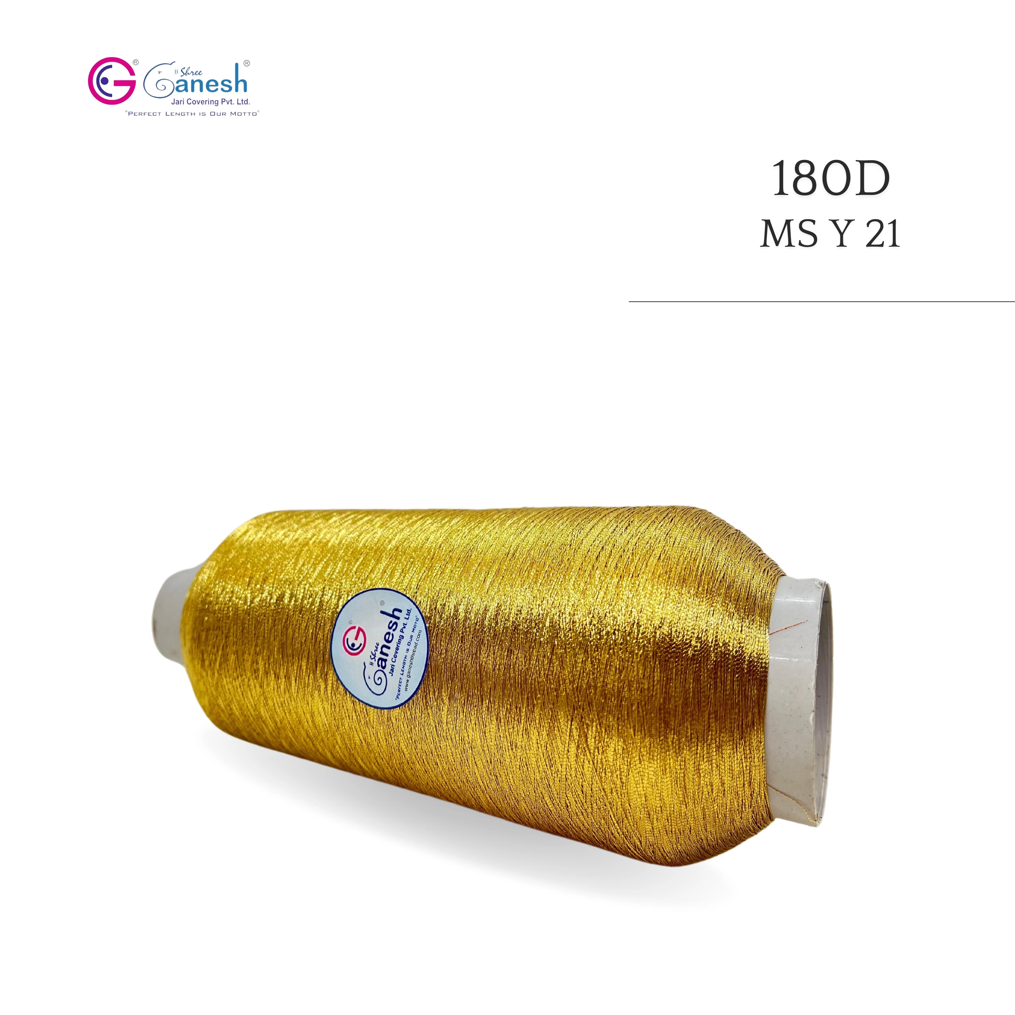 Metallic MSY 21 Jari Kasab Embroidery Yarn Polyester Lurex Yarn MS Type Durable and Shiny Metallic Yarn