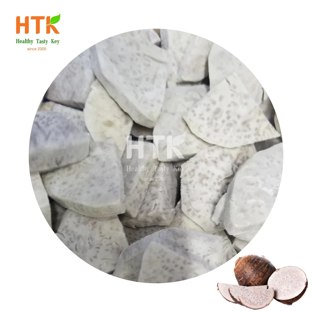 HIGH QUALITY ORIENTATION FROZEN IQF TARO ROOTS Halves Sliced Chunk Diced Cube Origin In Vietnam OEM Factory for Food & Beverage