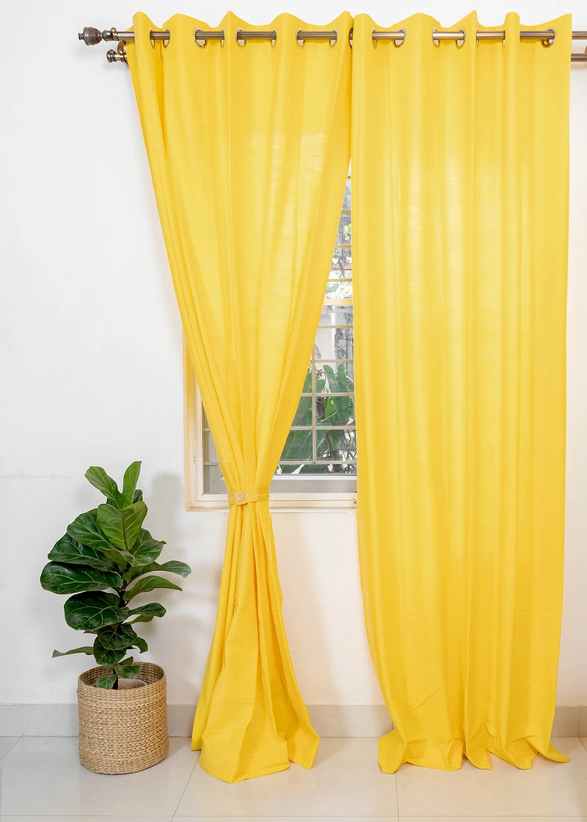 100% cotton Home Decor Luxurious Drape Faux Linen Curtains For Bedroom
