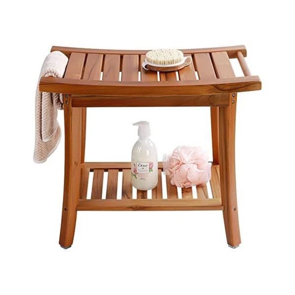 bathroom furniture custom design teak shower bench manufacture handmade from jepara indonesia