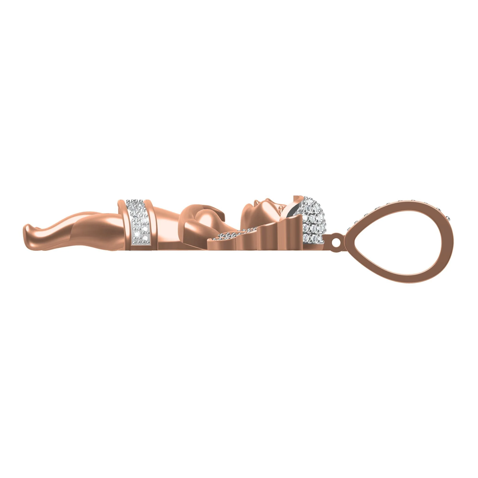 Подвески с номером Ангела по заводской оптовой цене в розово-белом и желтом золоте 10 карат VVS-VS натуральными круглыми бриллиантами