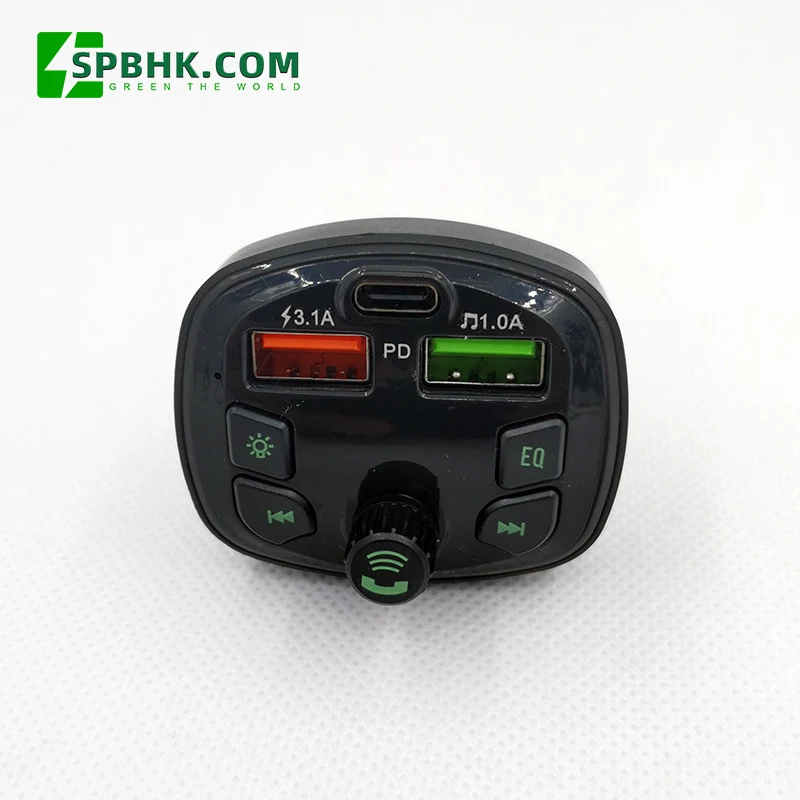 Top Seller QC 3.0 Fast Charging Dual USB Car Mobile Phone Charger Fm Transmitter Car MP3 Player
