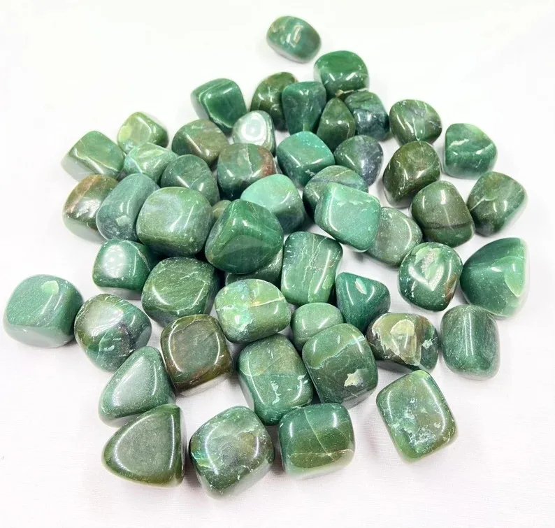 Wholesale Best Quality Nephrite Jade Tumbled Stones Natural Polished Ethically Sourced Green Jade Crystal Healing Tumble Stones