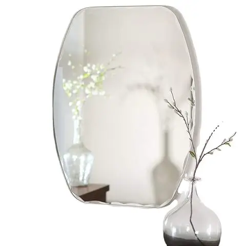 Creative Design Metal Wall Mirror in Metal Leaf Shape Frame for Home Hotel Office Decorative Use Wall Mirror