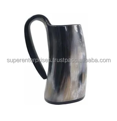 Vintage Horn Mug Best Indoor Decor Unique Material Design With Natural Colored Highly Design Drinking Mug