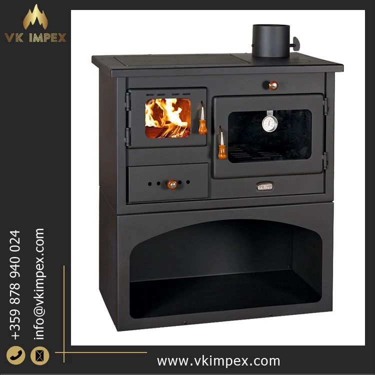 Bulgaria Origin Exporter of Unique Design 10.1 kW Room Heating Output Freestanding Wood Burning Cooking Stove for Home Hotel
