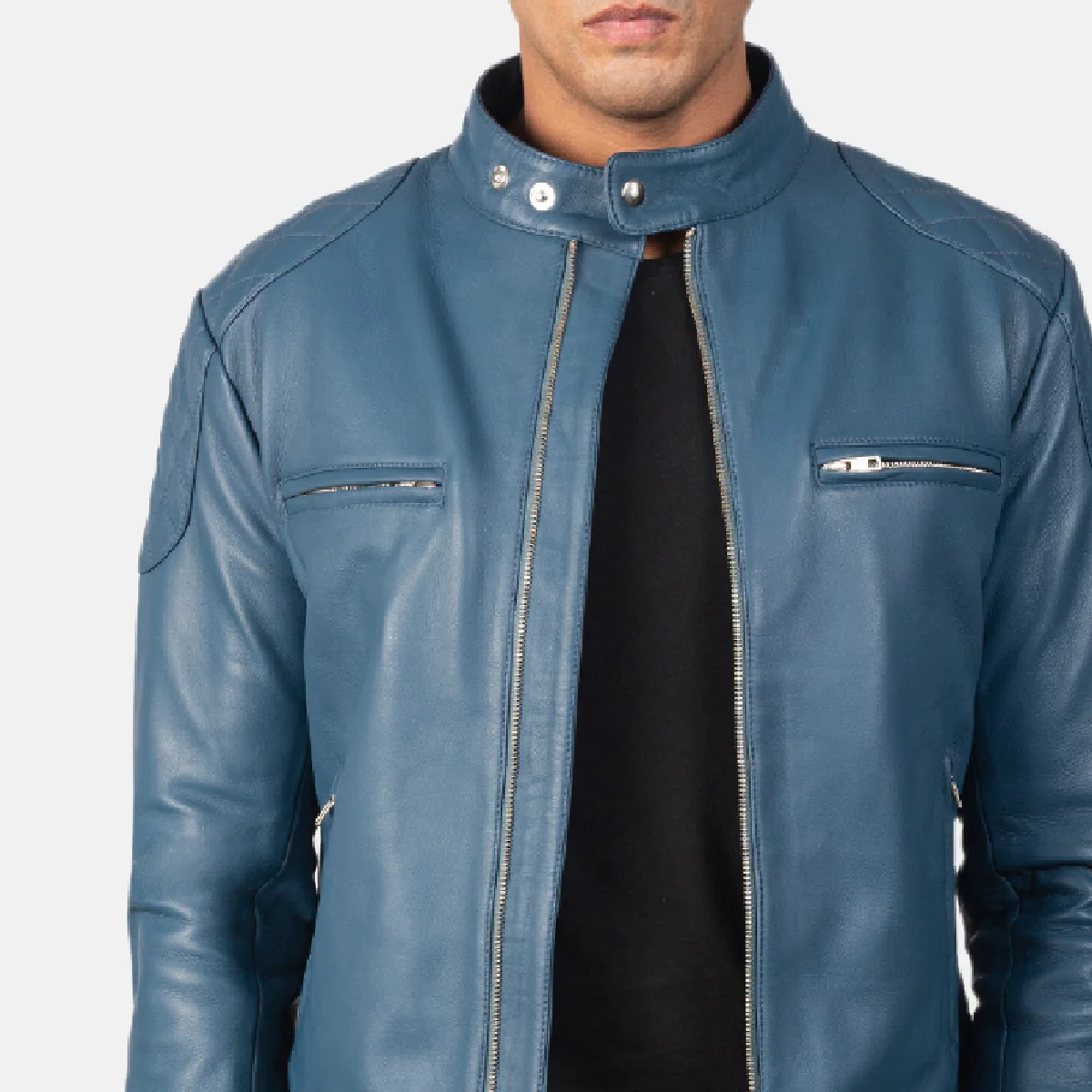 Fashion Men black Lamb Leather Jacket/men leather jackets/Pakistan Leather Jackets For Men 2023