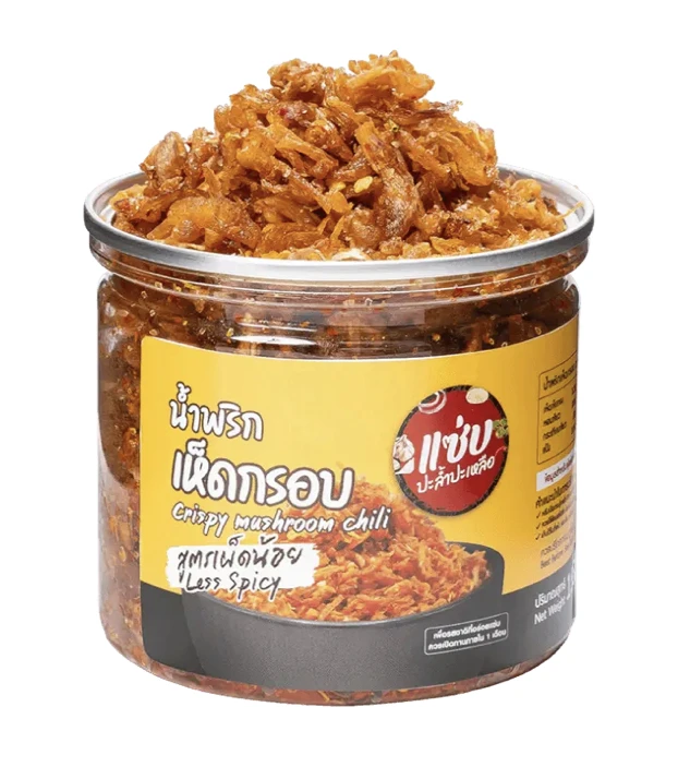 Crispy Mushrooms Chilly Paste Snack Spicy Dry Food OTOP Product Original from Thailand