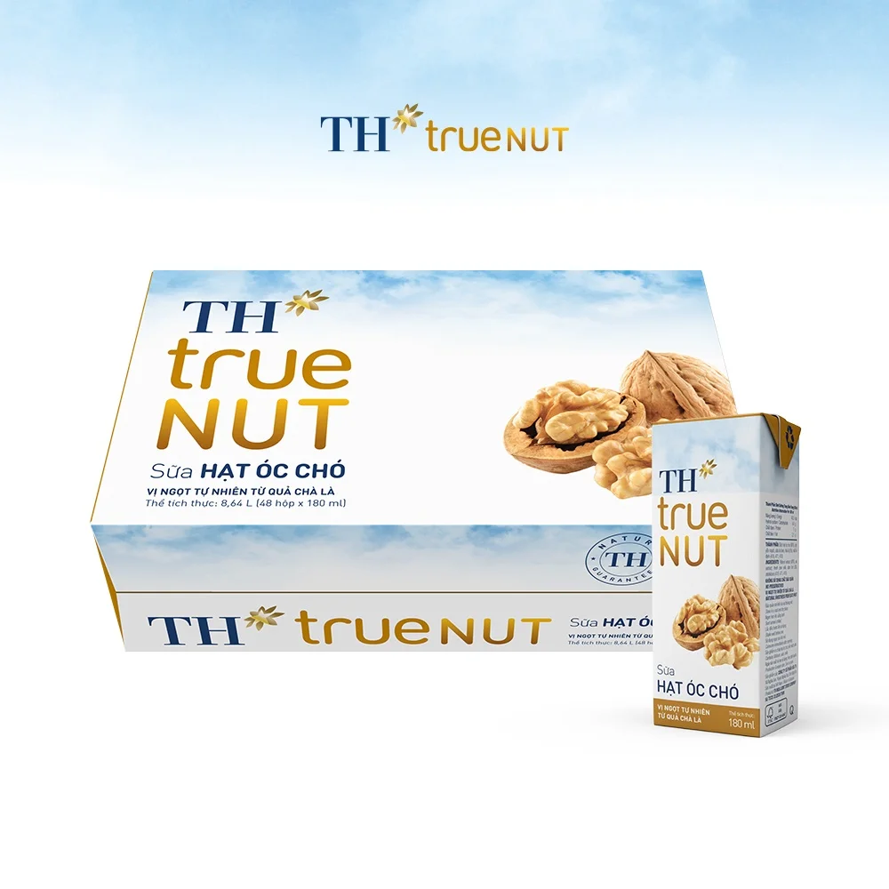 Ореховое молоко TH true NUT, 1 л, смешанные молочные продукты, стерилизованное ароматизированное молоко с гарантией срока годности 9 месяцев