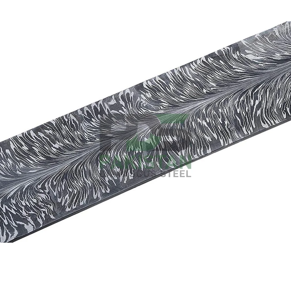 100% Top High Quality Wholesale Prices Damascus steel Billet / Custom Hand Made Damascus steel Billet Making Good Quality Knifes