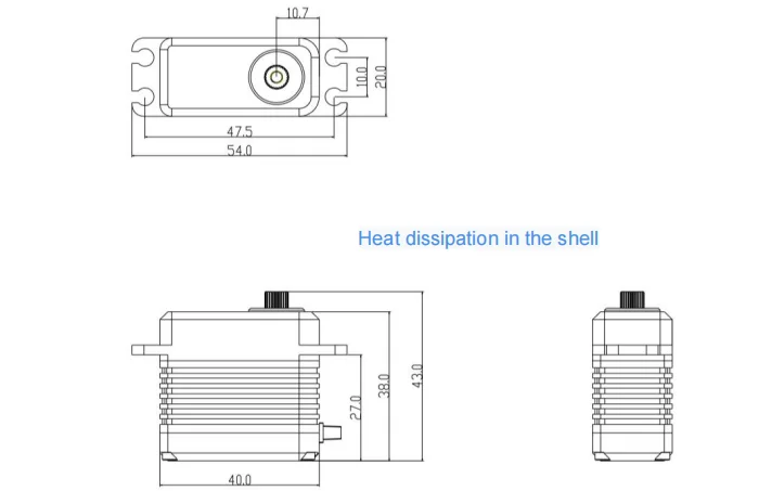 Digital Coreless Servo 40KG 45KG 48KG High Torque Stainless Steel Gear 60/180° Waterproof Servo Motor 50kg.cm