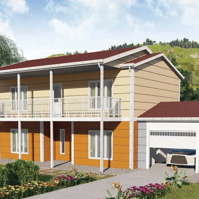 PREFAB HOUSES STAINLESS STEEL PREFABRICATED HOMES, DOUBLE STORY HOUSE 3+1 196SQUAREMETER SIDE