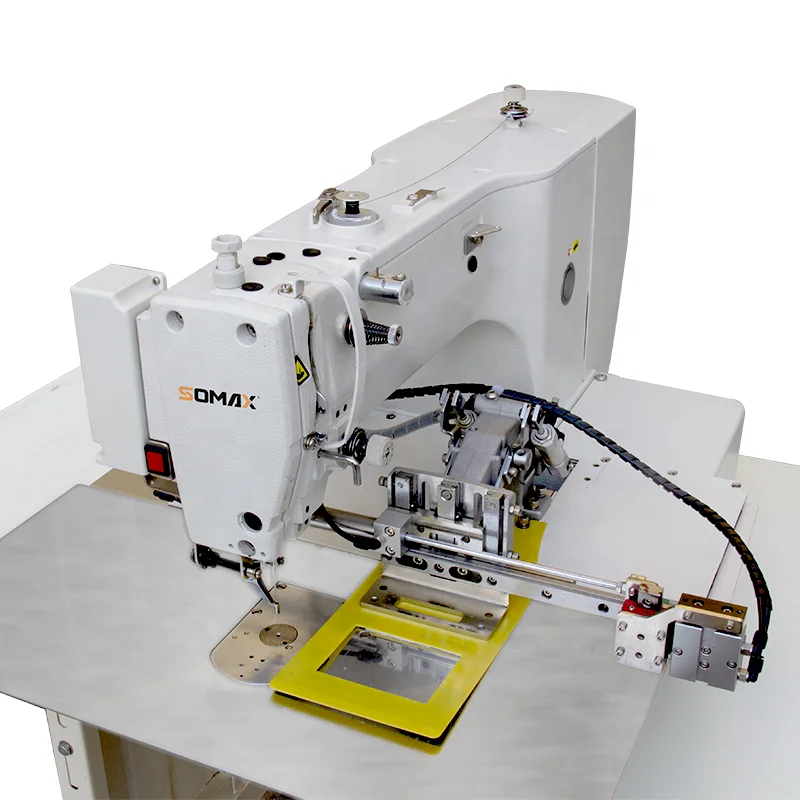 Cheap price hot selling Somax SM-18-2 Automatic computerized  logo label pattern heavy material industrial textil sewing machine