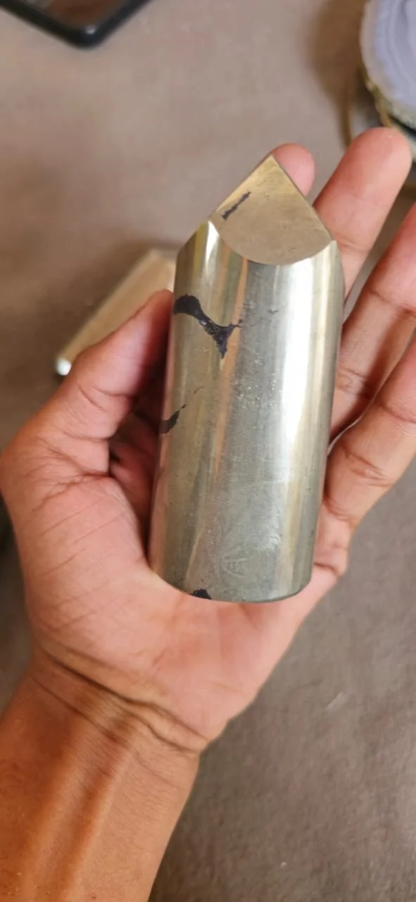 Wholesale natural Pyrite polished raw point stone high quality free form crystals use for healing reiki and home decoration