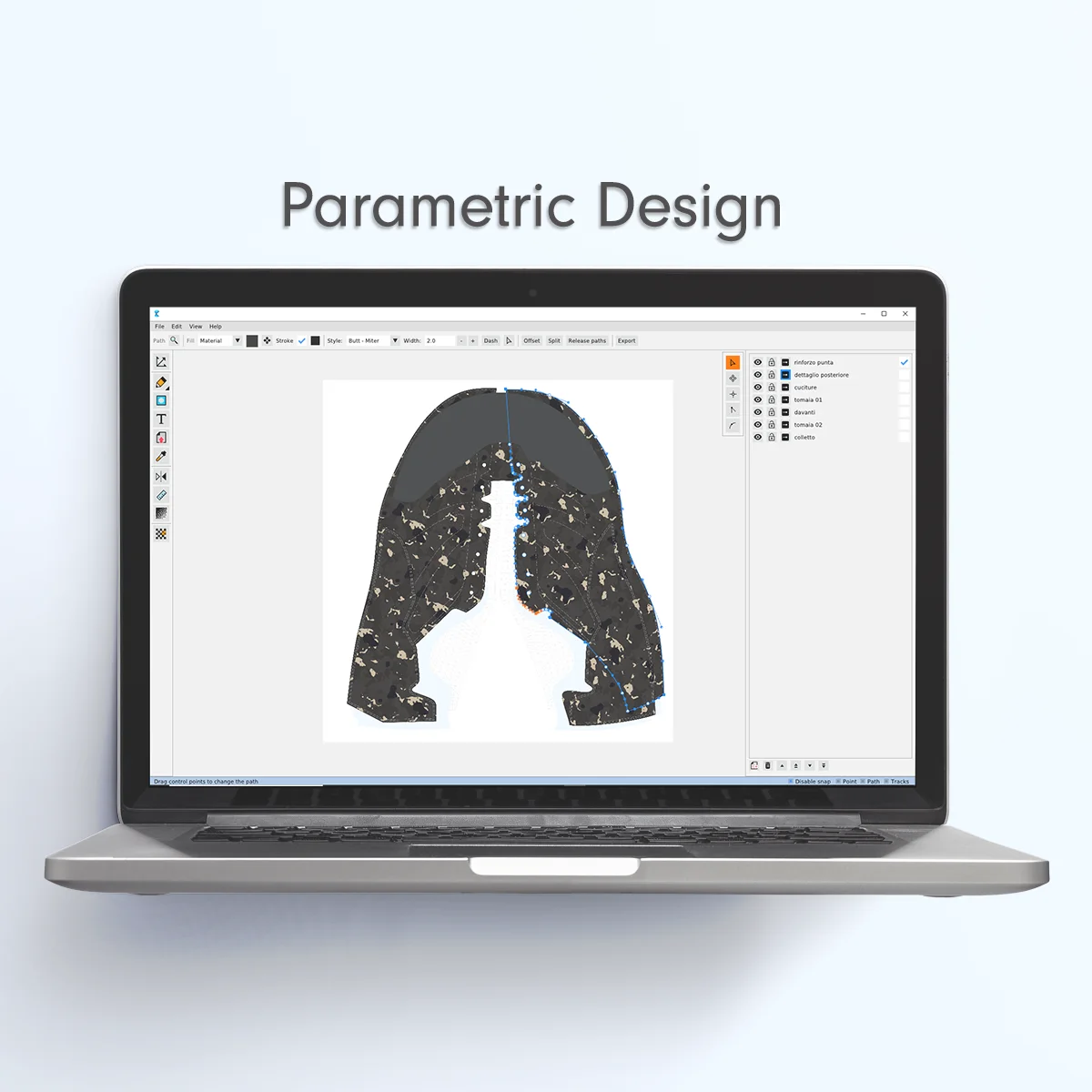 Premium Quality design software Botcha 3D for sport fitness walking shoes industry custom label made in Italy