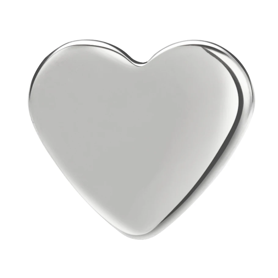 Giometal Implant Grade ASTM F136 Titanium Threadless Plain Heart Reversible Labret Piercing Earrings Tool Body Jewelry Wholesale