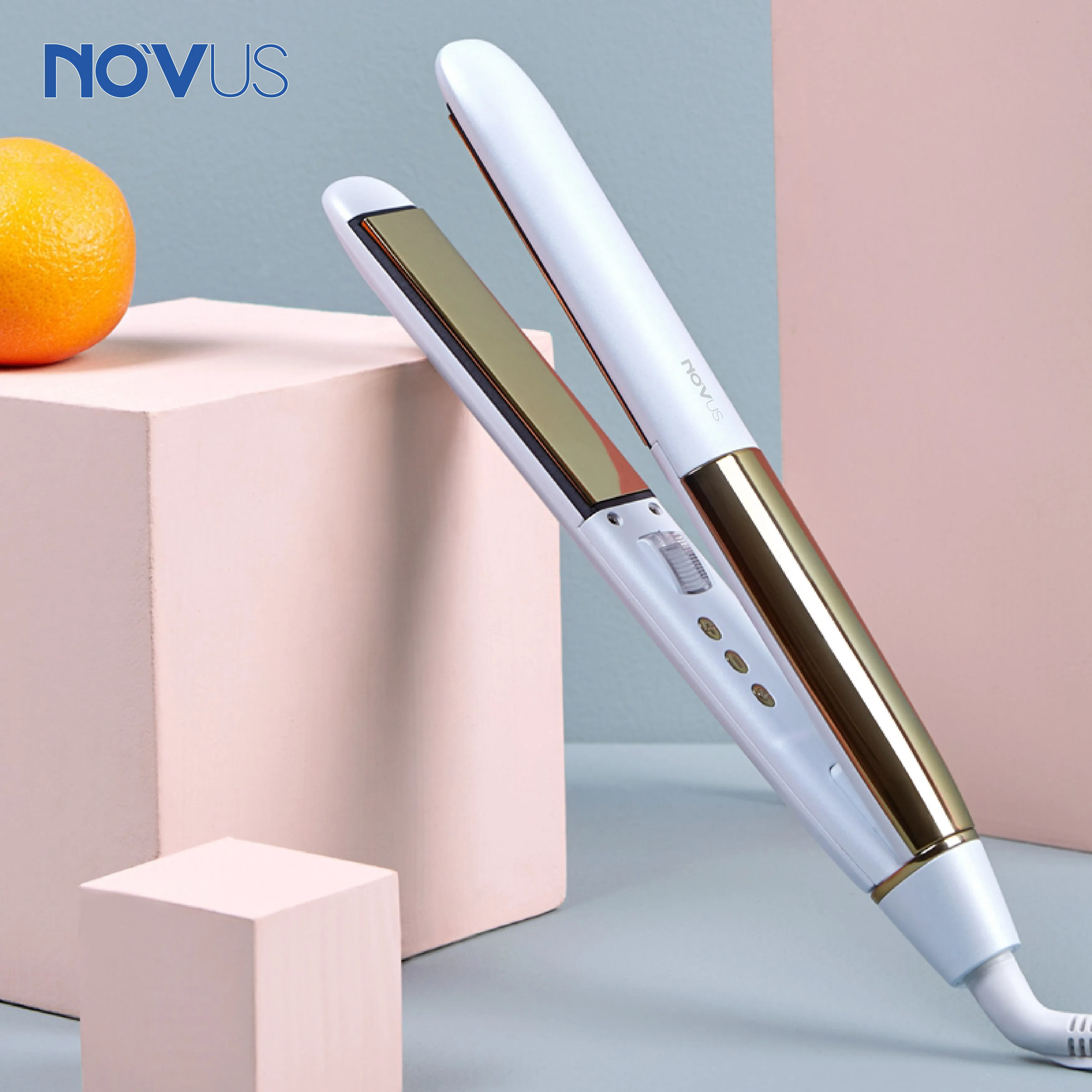 Wholesale High Quality 55w White Fast Ptc Heating Ceramic Ionic Flat Iron Machine Hair Straightener Professional