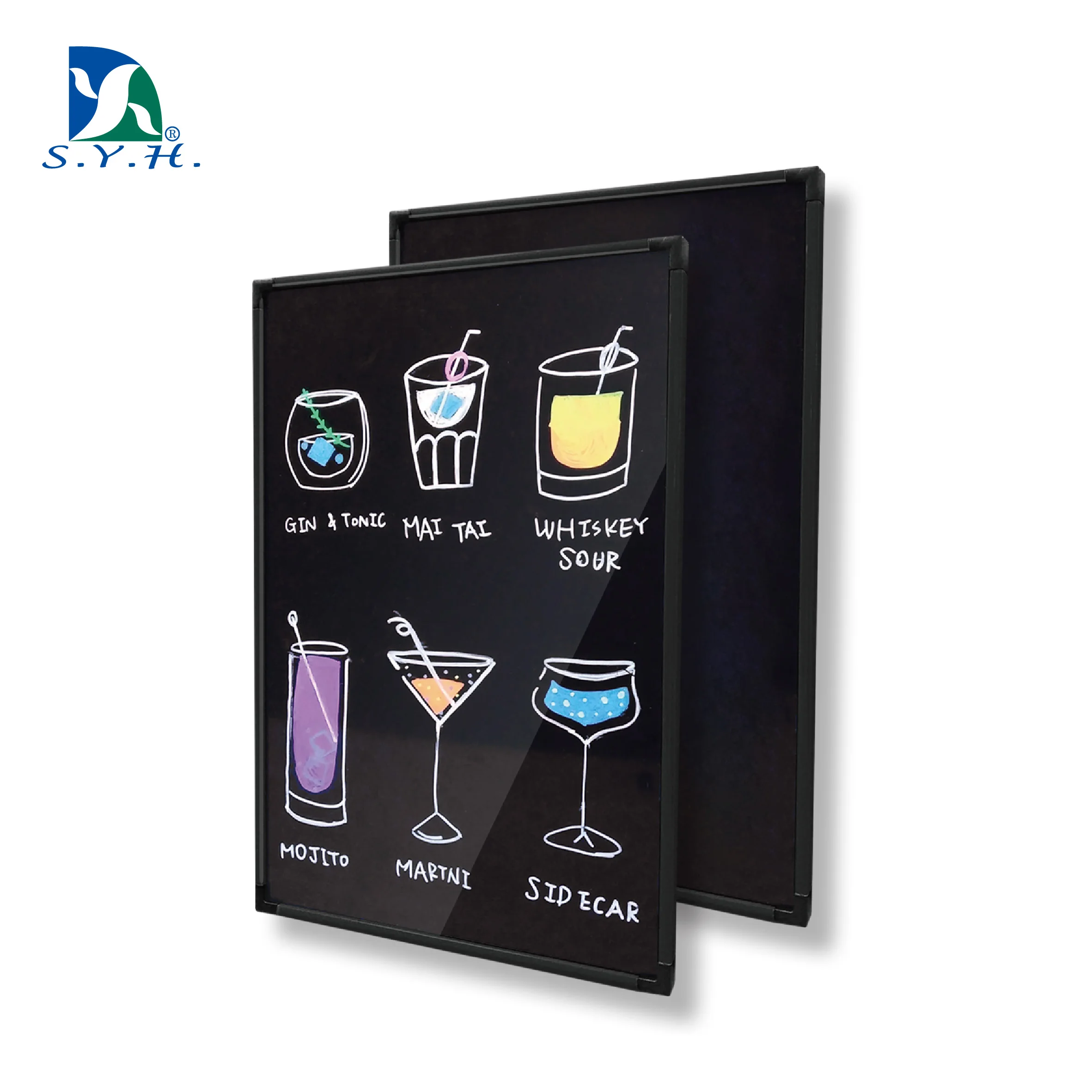 Aluminum frame mirror board for advertising