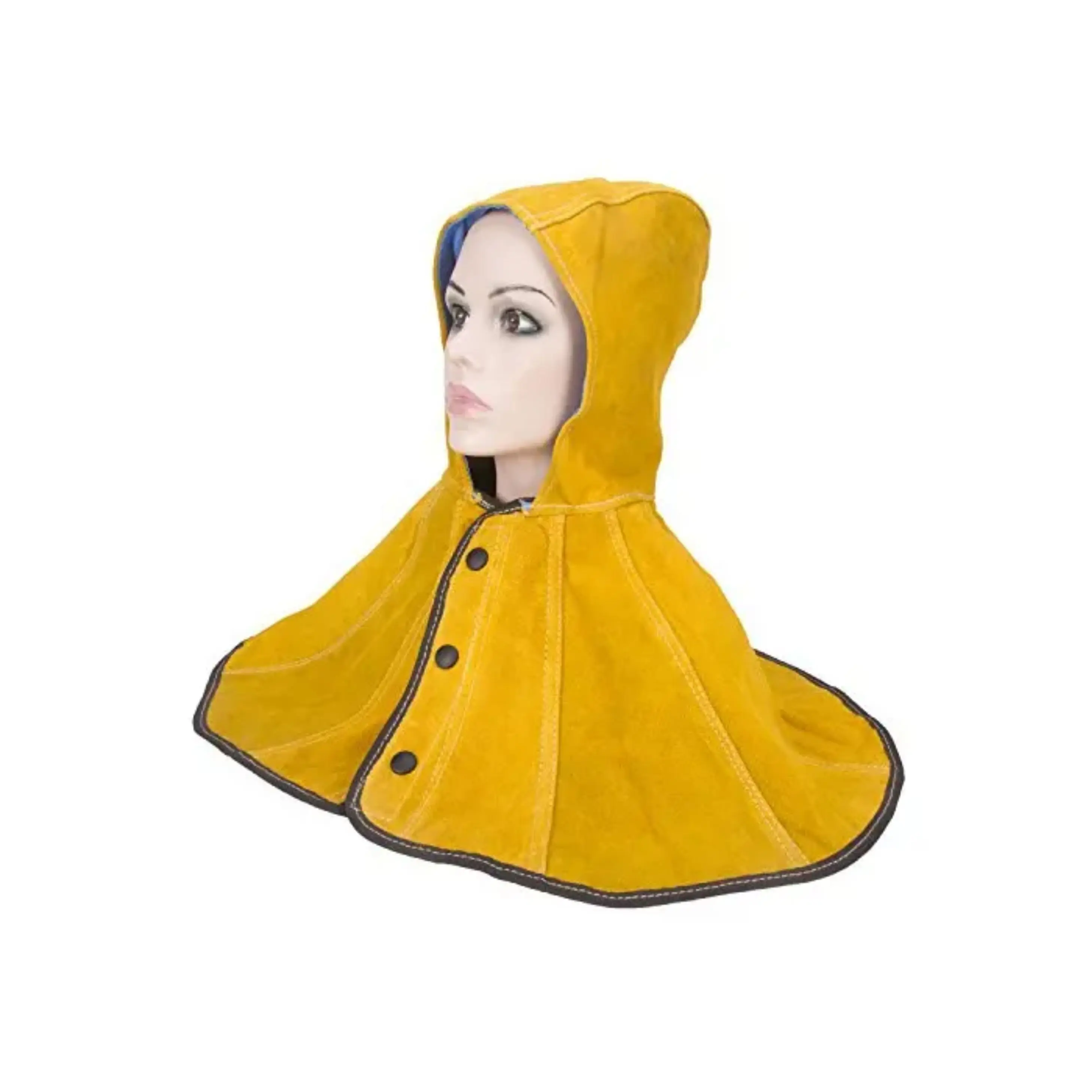 Breathable Cowhide Split Leather Welding Cap for Welder Work Head Safety and Protection at Work Place Leather Heavy Welding Hood