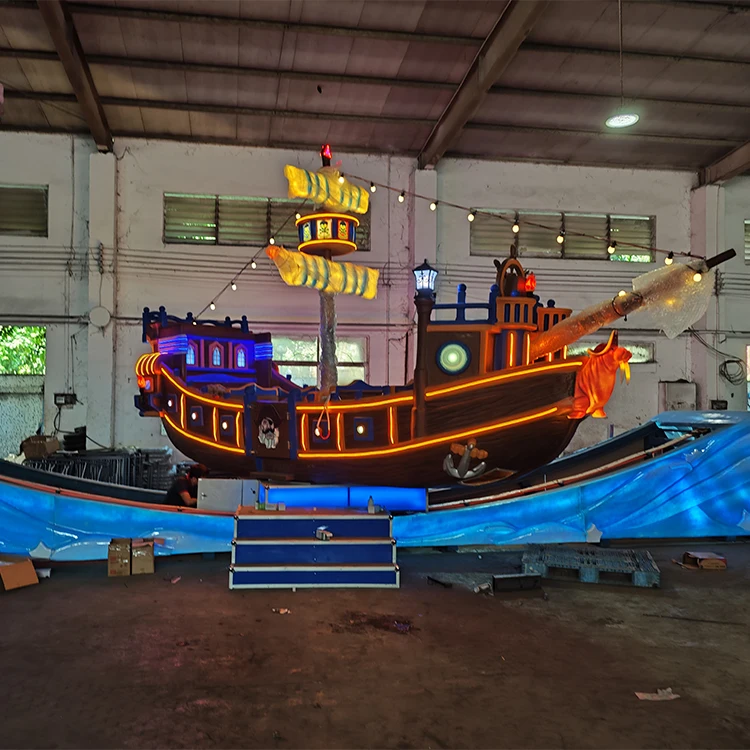 carivals ride colour customized brightly lit new pirate ship flying car ride for sale