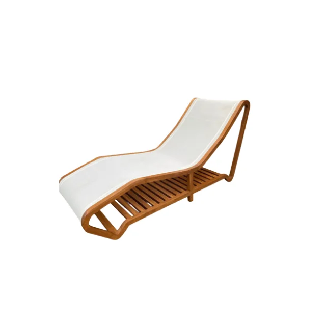 Modern Luxury Sun Lounger Solid Wood Swimming Pool Chair Beach Bed Outdoor Lounge Chair Costumiz Product