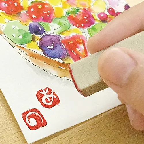 [KURETAKE] Kuretake KO906-8 Hakko Yamato Aoda Iroha Stamp stationery water color watercolor pen set