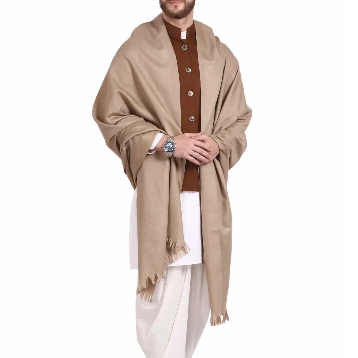 Factory Design Scarf Shawls for Men Wool Winter Pashmina Scarf Wholesale Hot Selling Men Winter Shawl