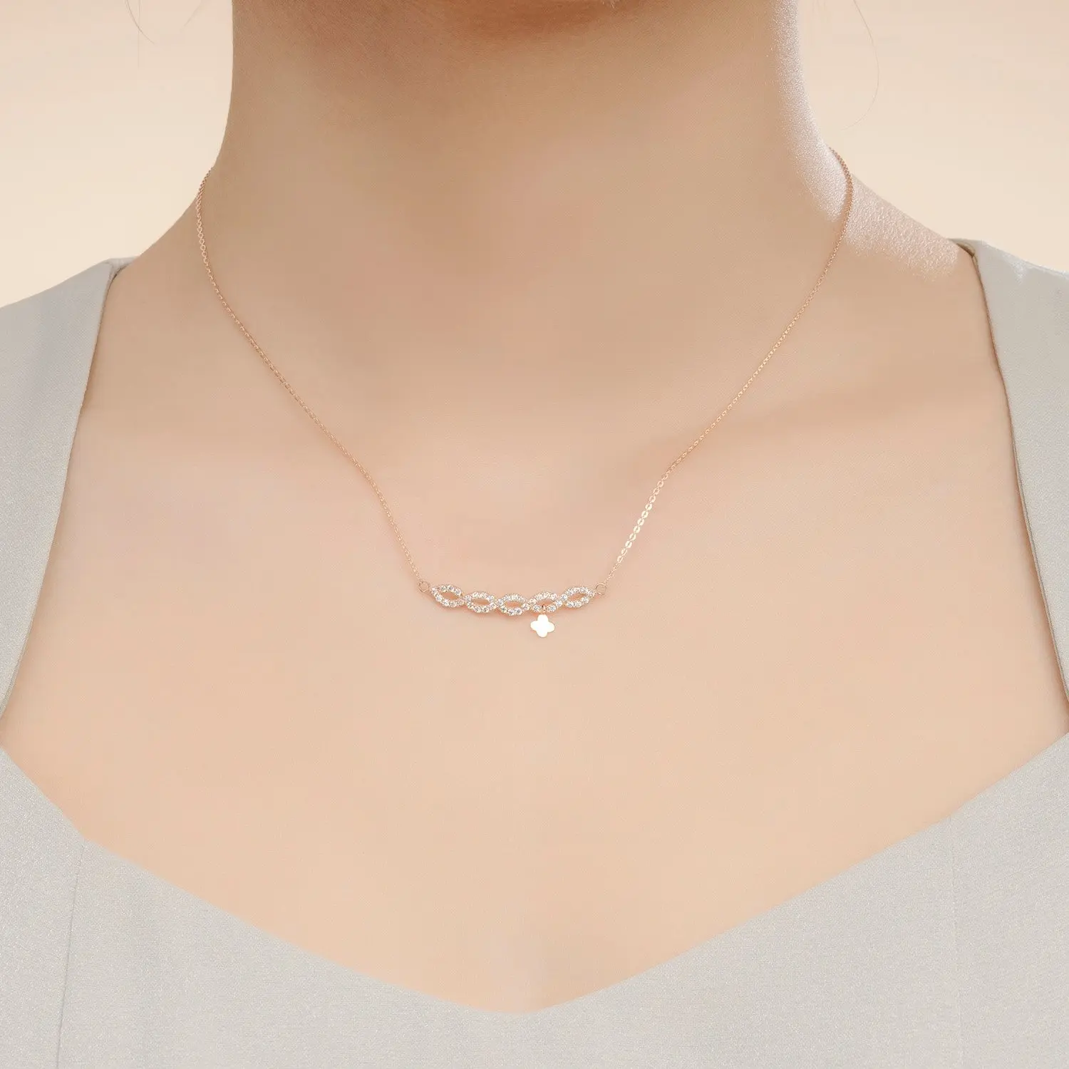 AU750 Solid Gold Jewelry Sets Necklace Earrings Rings For Women Rose Gold Earrings Viet Nam Factory HTJ PTB334