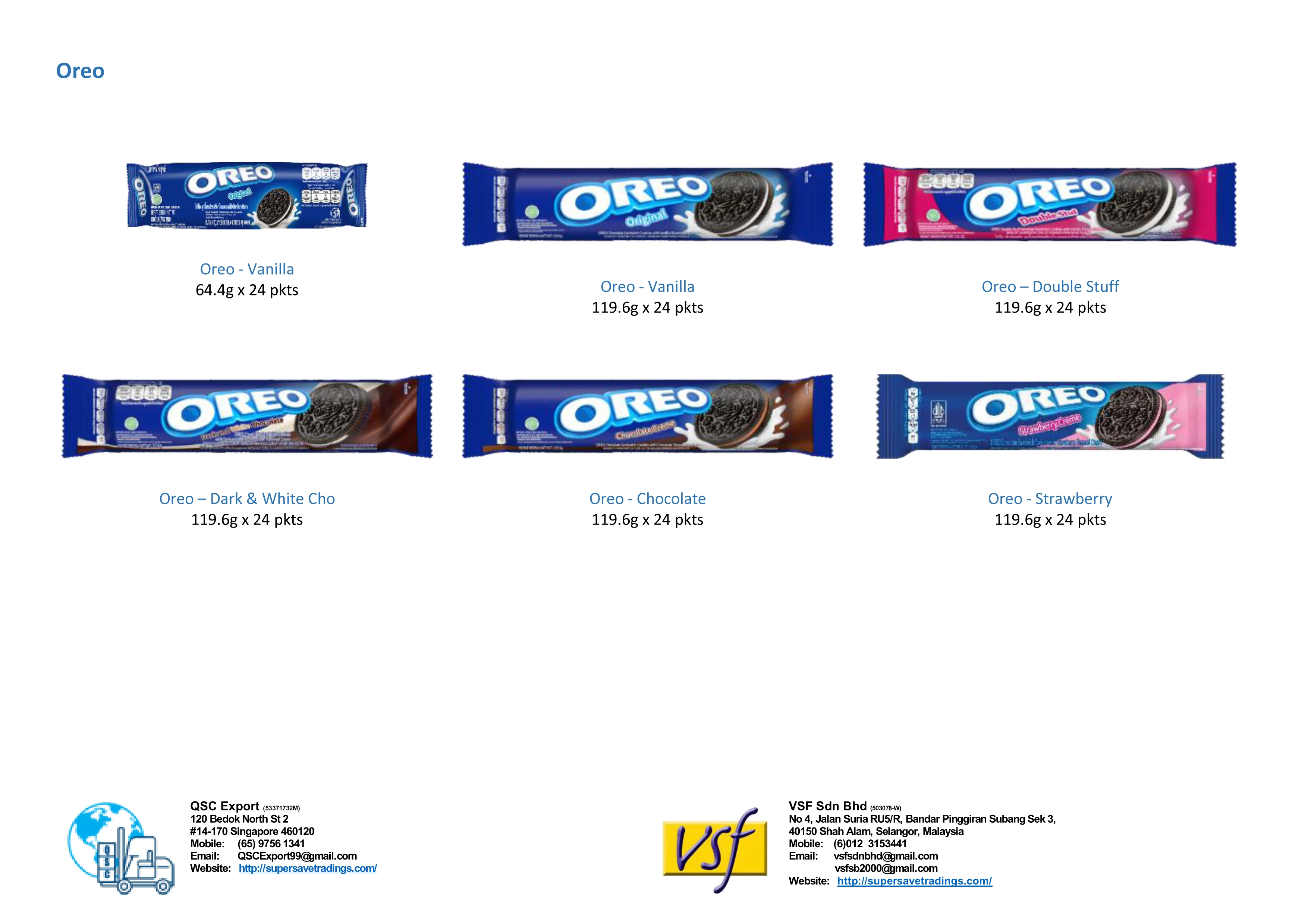 Ore o Chocolate Sandwich Cookies Ore o Multi Pack Peanut Butter & Chocolate 27.6g x 9 x 12 pkts Creme made with real cocoa