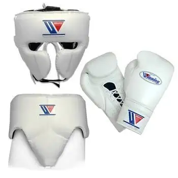 Professional Manufacturer Boxing Sparing Set Custom Logo Training Gear Boxing Set Custom Made yellow white Sparring Set