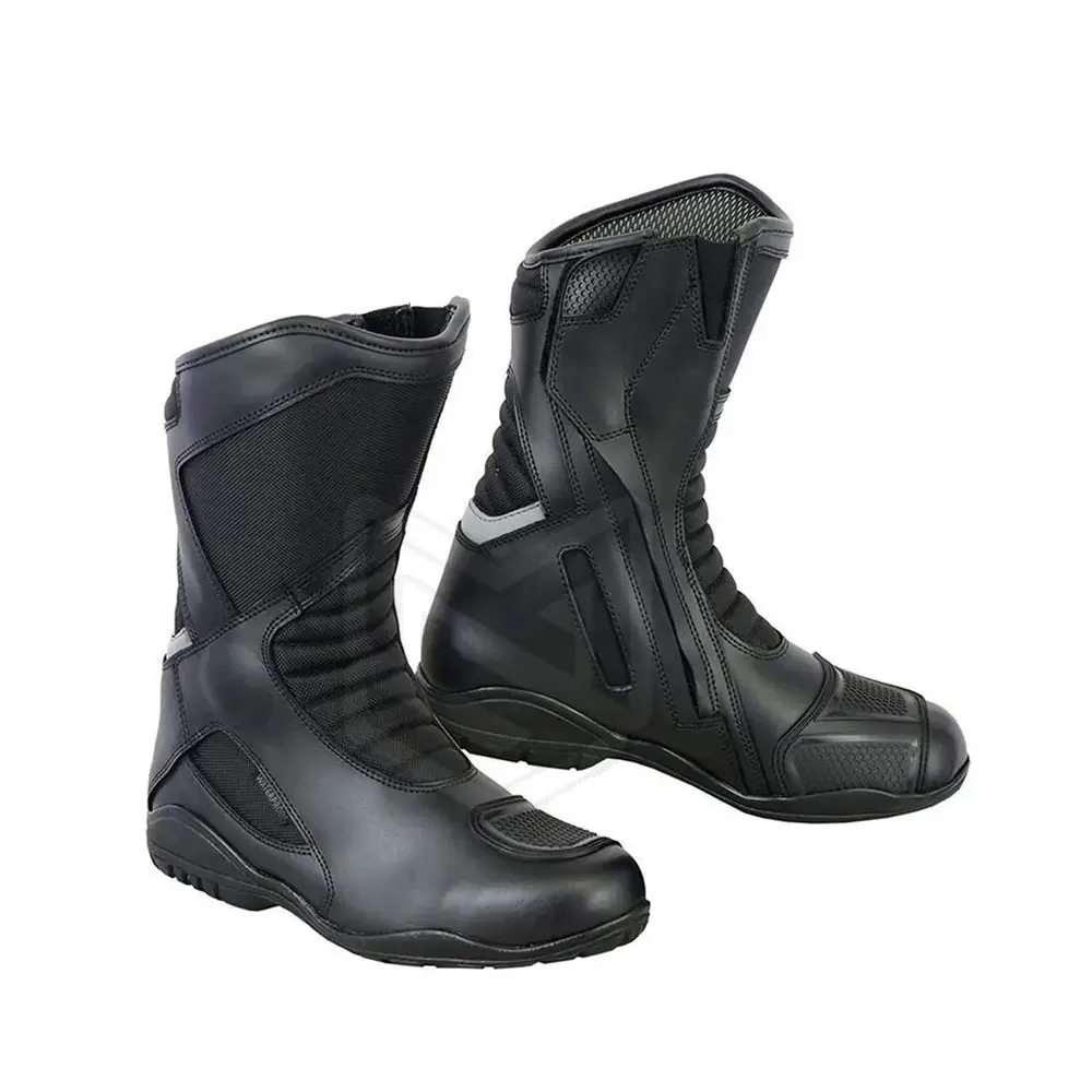 2023 Hot Selling New Motorcycle Comfortable Cow Hide Top Grain Leather Motorbike Shoes Racing Boots