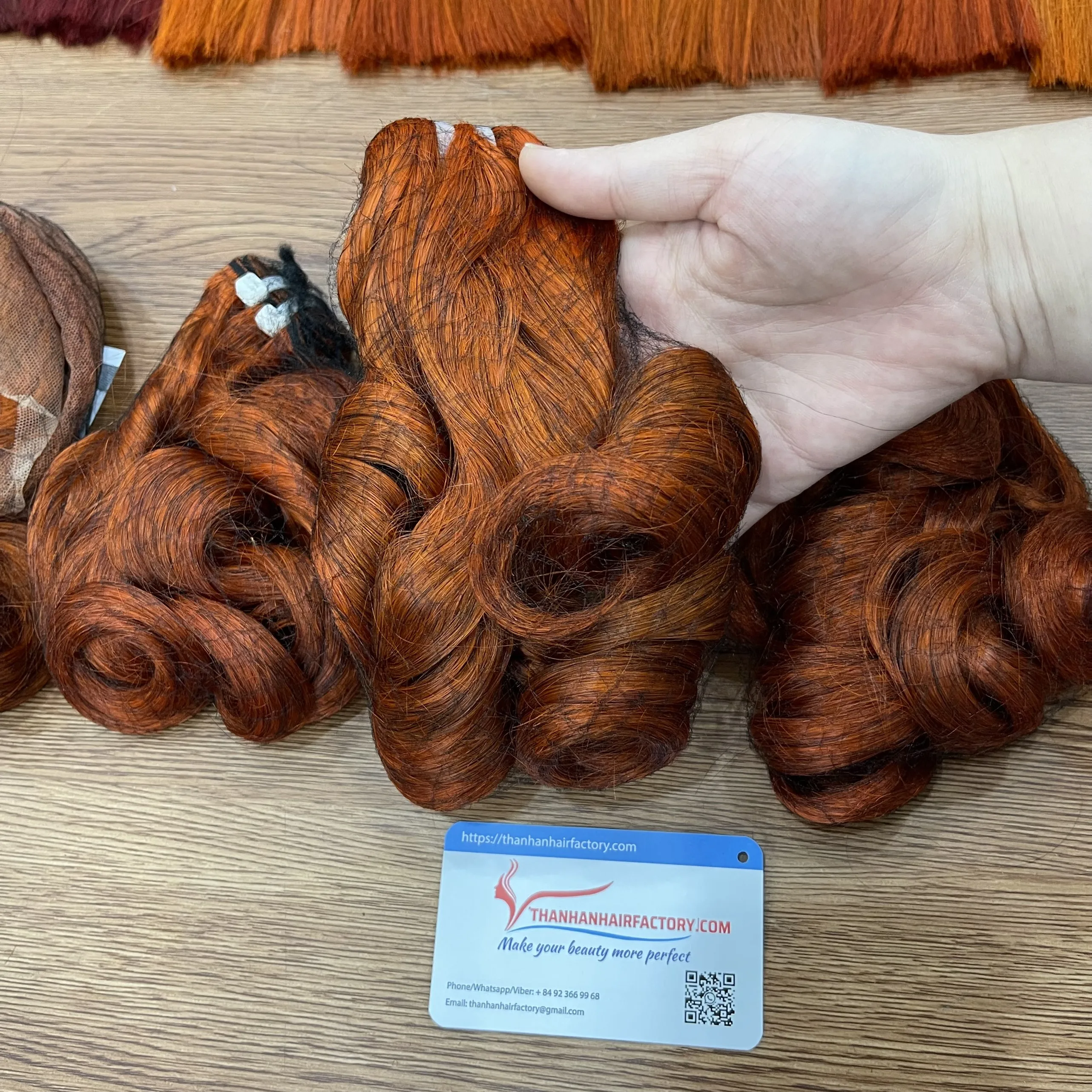 Asia Color Steam bouncy curl 100% Virgin Remy Human Hair Extensions Luxury Style from Thanh An hair