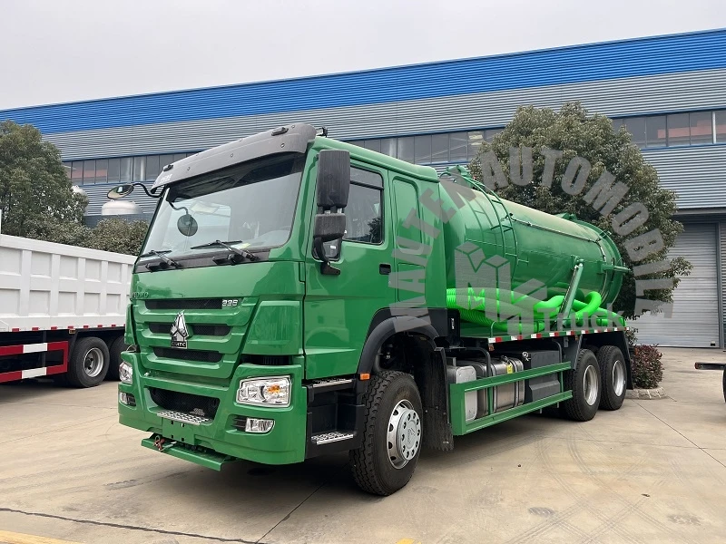 Sinotruk HOWO Used 16 Cubic Meters Sanitation Truck RHD or LHD Sludge Sewage Suction Truck