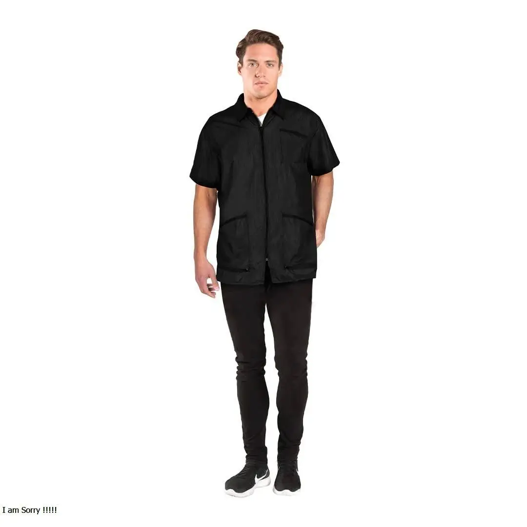 Pakistan Hot Selling Grooming Smocks Short Sleeve Haircut Cape\ Pet grooming Zipper Jacket