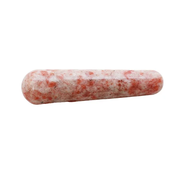 High quality crystal natural Sunstone Gemstone Yoni wand, healing for female massage wands sale quartz massager body
