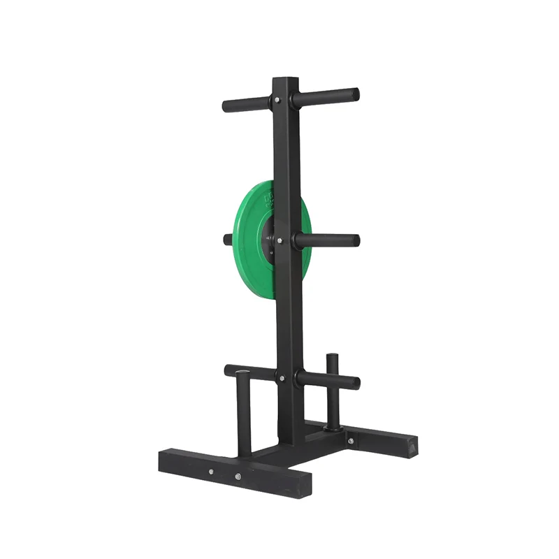 Fitness Multi Regular Plate Holder Vertical Weight Plate Tree With Barbell Bar Storage Rack Stand For Bumper Weight Plates