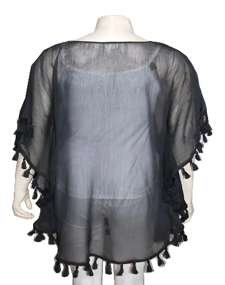 Stylish Comfy swimwear beachwear 2023 Caftan Beach Cover Up Beach Wear Crochet Net tassels Dress women sexy hot dress for ladies