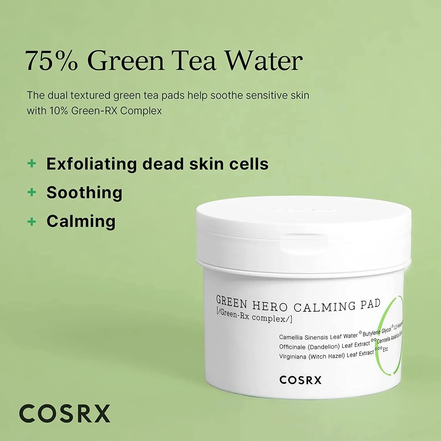 Korean Skin Care Products Facial Products Skincare Toner COSRX One Step Green Hero Calming Pad 70ea
