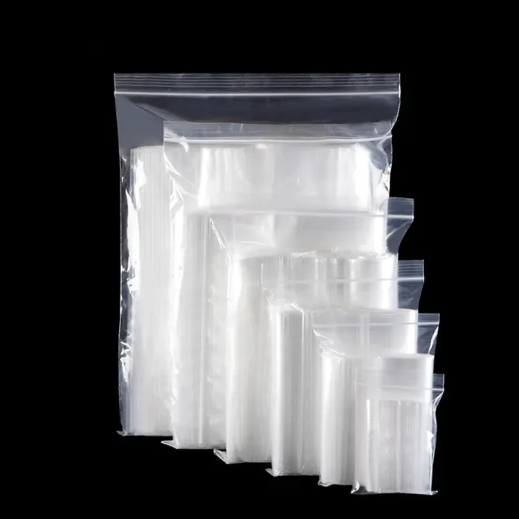 Resealable Thickened Grip Seal LDPE Poly Polythene Plastic Transparent PE Clear Zip Lock Jewelry Sample Bag, Cloth Bag OPP