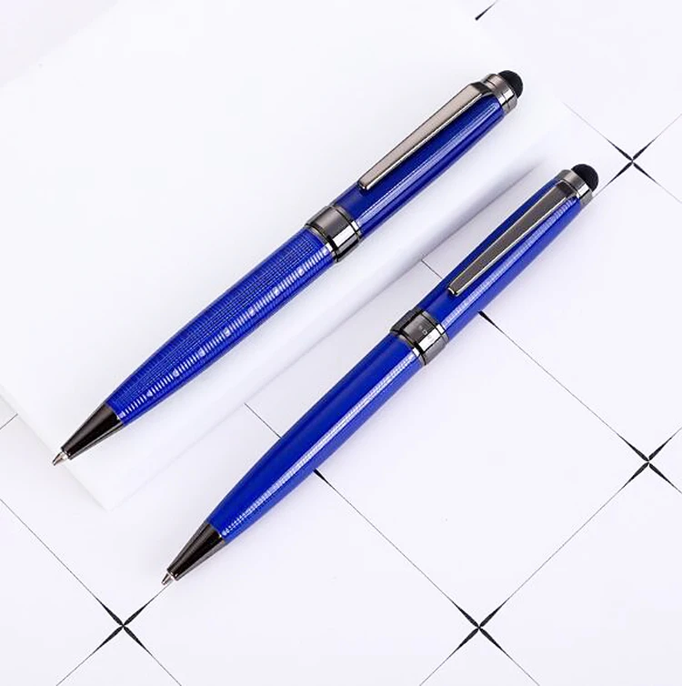 NM-092 Promotional writing stylus metal capacitor + pattern pen body school office stationery