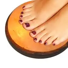 Himalayan Natural round Shaped Crystal Foot Detoxer Salt Lamp Hand-Carved 22000 ISO Certified Decoration with Power Cord
