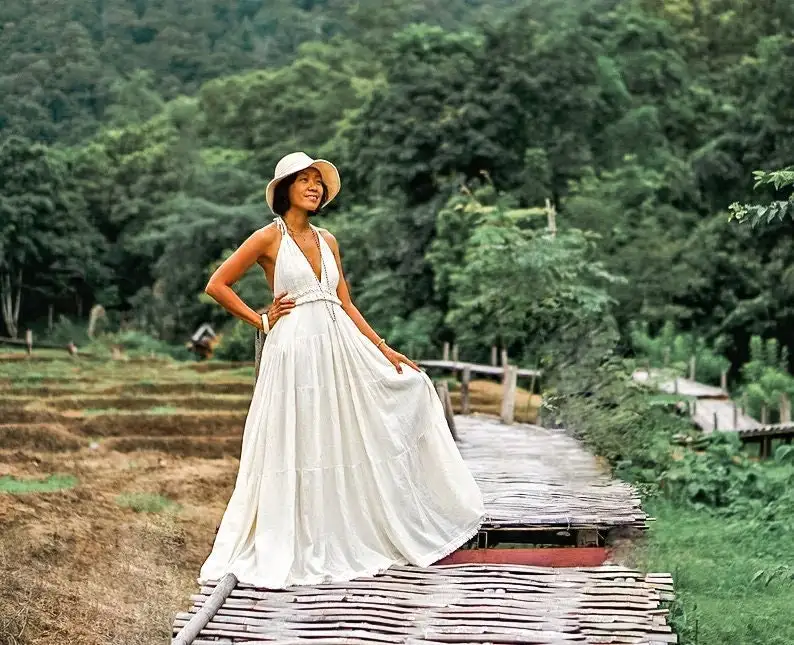 2024 Summer New Gown Dresses Maternity Dresses Photo Shoot Cotton Fabric Fashion Pregnancy Dress Photography