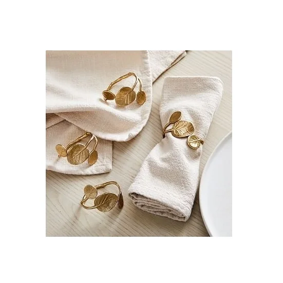 Botanical Napkin Rings High Quality Silver Decorative Napkin Ring Table Decoration for Parties Wedding Receptions Family Indian