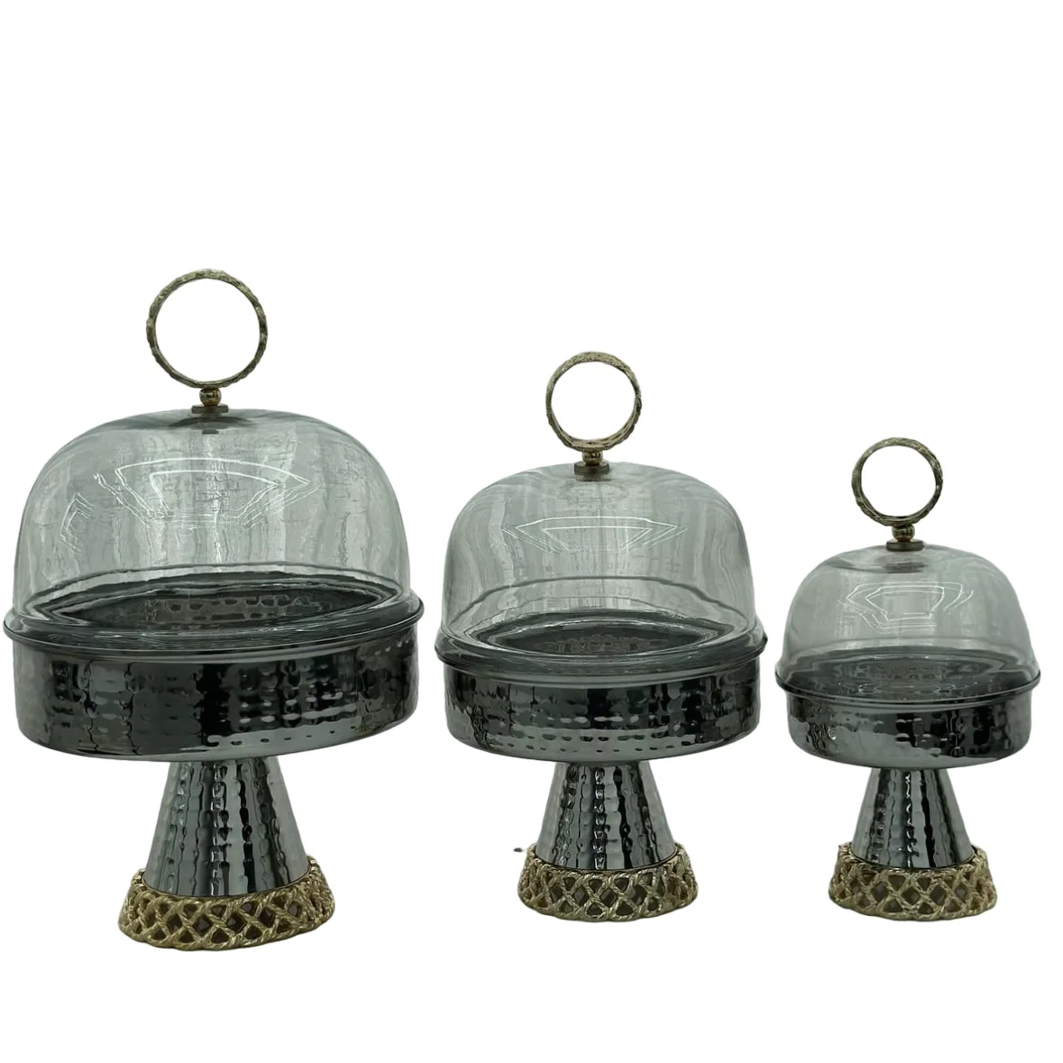 Square Shape Designer Metal Home Decorative Cake Dome And Display Stand Gold Color Shiny Plated Handcrafted Designer Fancy Look