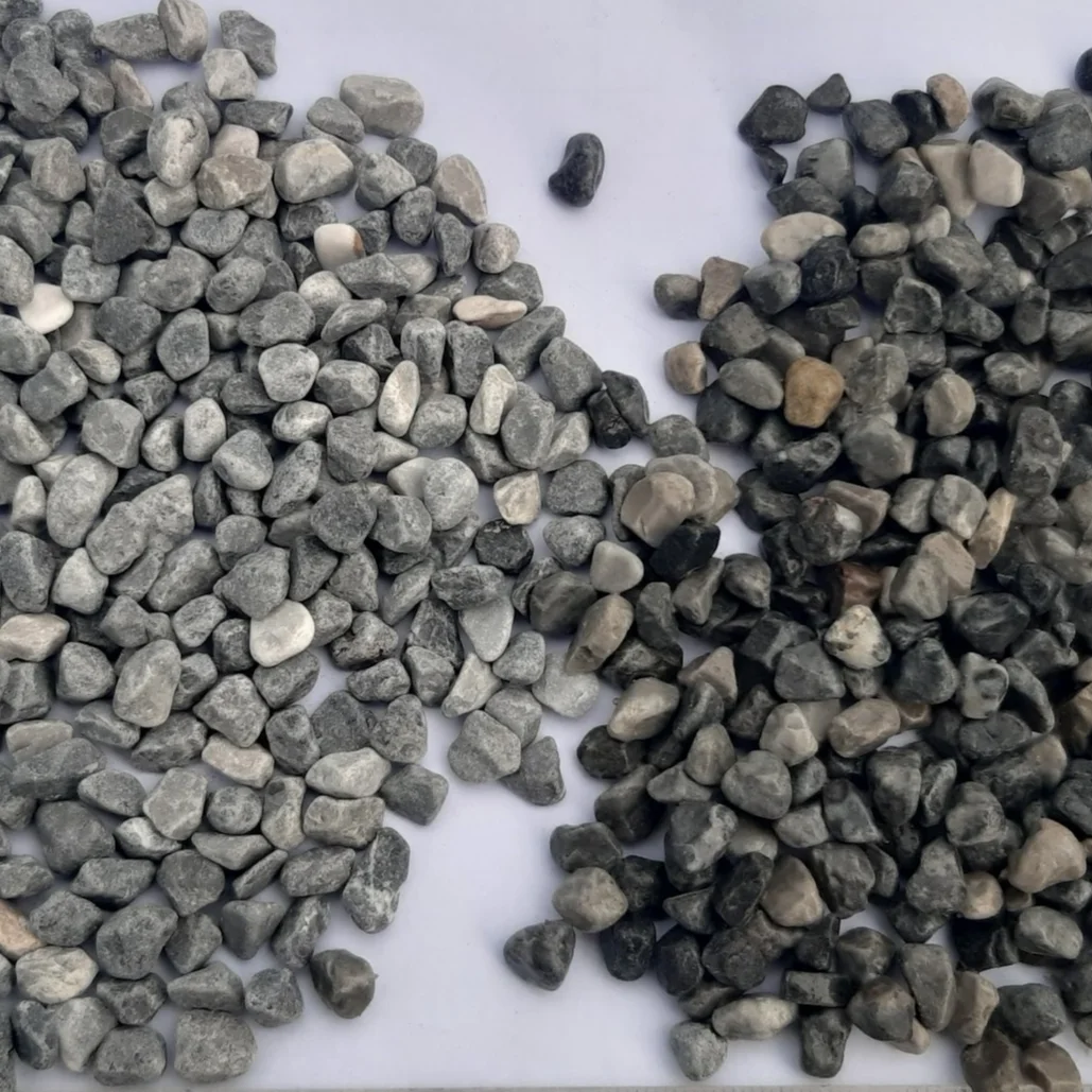 Landscaping Garden Dark Grey Pebbles Unpolished Natural Riverstones Pebble Stone for Sale Prices
