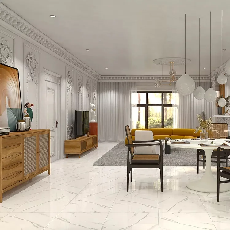 White Indian Marble Wonder Marble 60*60 cm Calacatta Statuario 60*120cm  MODERN SATVARIO 120*60 CM Latest Collection Of Floor Ti