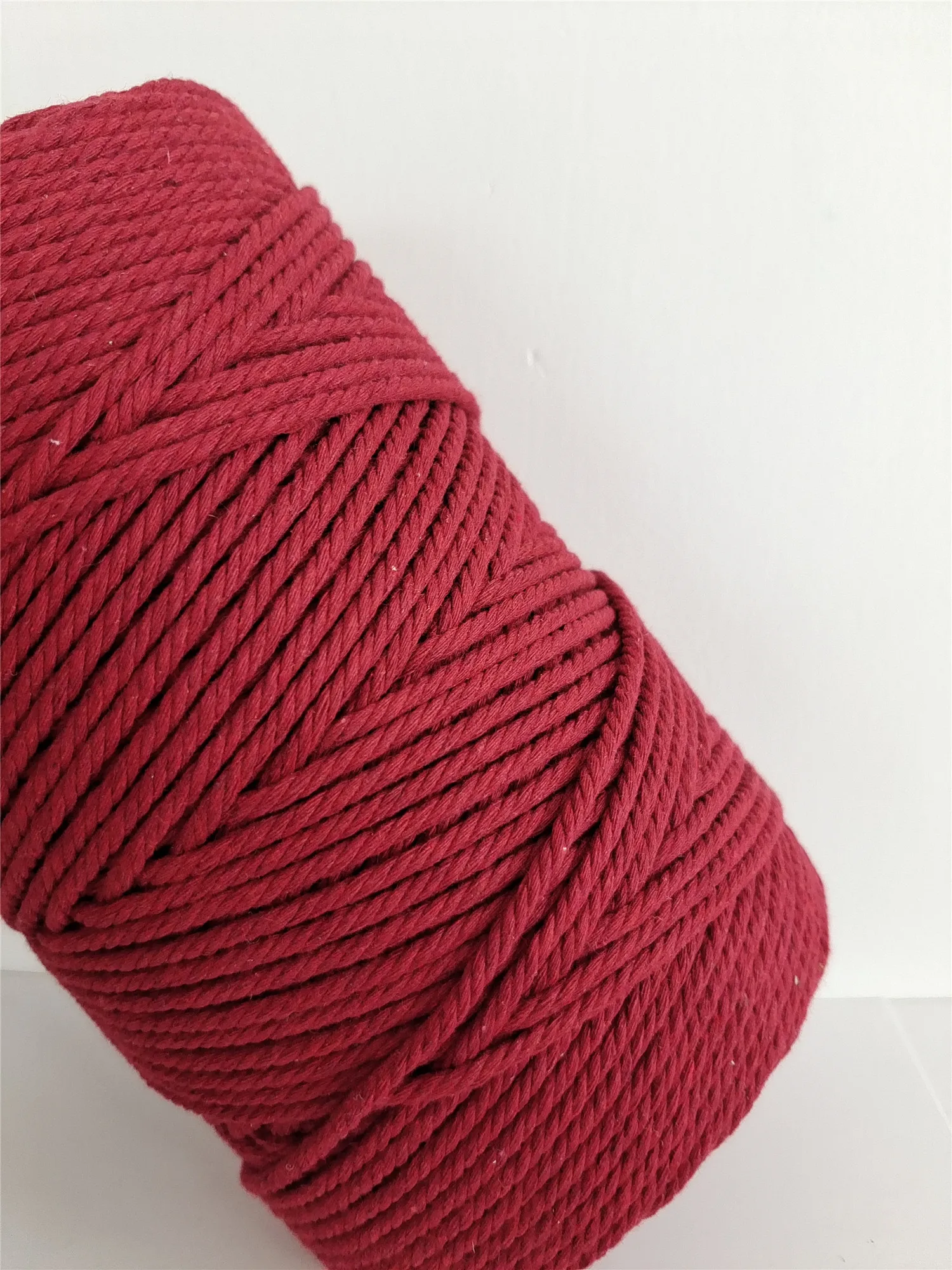 wholesale 3mm recycle cotton rope 4ply macrame cord soft cotton rope